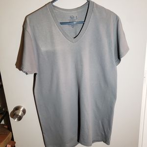 Fruit of the Loom - Men's V-Neck T-Shirt - Size M - Gray